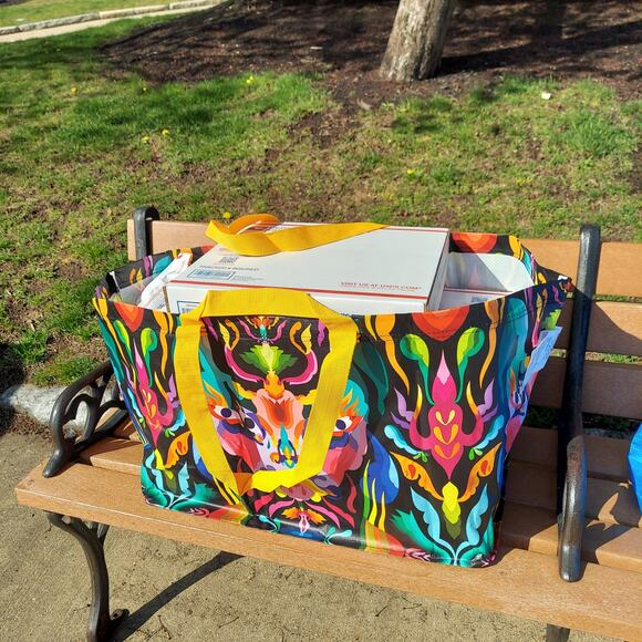 IKEA-ÖMSESIDIG Limited Edition Vibrant Multi Color XL Everything Shopping Bag - Picture 7 of 11